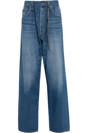 MASTERMIND JAPAN Skull-print straight-leg jeans