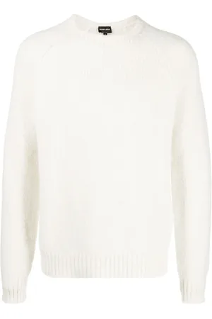 Giorgio Armani Logo-embroidered wool-blend jumper