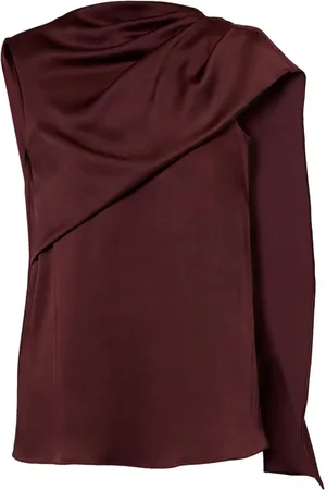 Erdem Asymmetric-design draped blouse