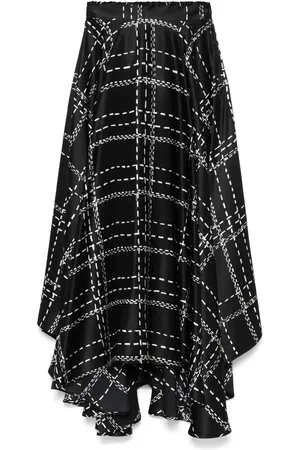Kiton Tartan midi skirt