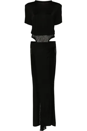 ALMAZ Coupe lace-panelling gown