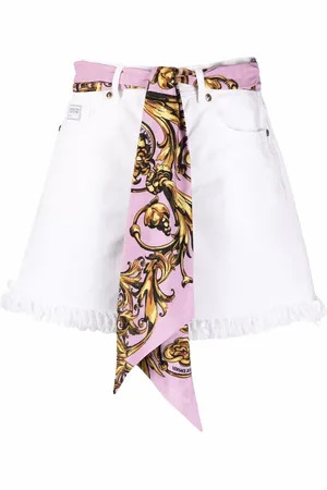 VERSACE Scarf-belt shorts