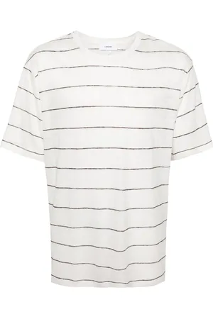 LARDINI Striped fine-knit T-shirt