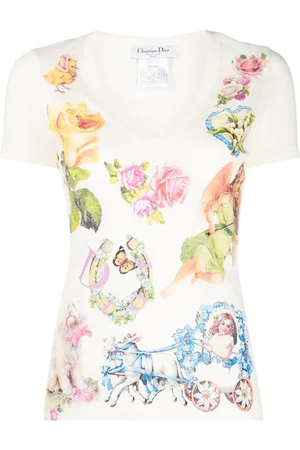 Dior 2005 graphic-print cotton T-shirt