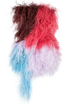 The Attico Keri feather-embellished minidress