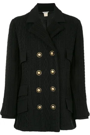 VERSACE Medusa button double-breasted long sleeve jacket