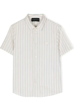 Emporio Armani Logo-embroidered striped shirt