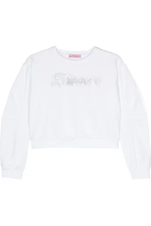 MISS BLUMARINE Crystal-logo sweatshirt