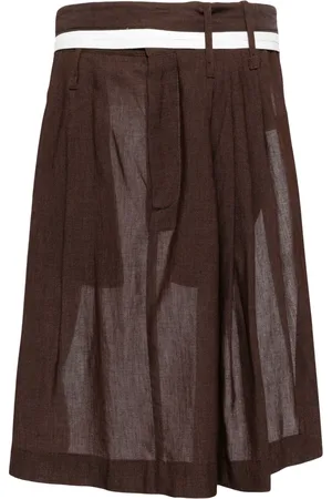 Hed Mayner Pleated belted skirt