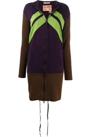 Jean Paul Gaultier 1990s colourblock midi zipped hoodie