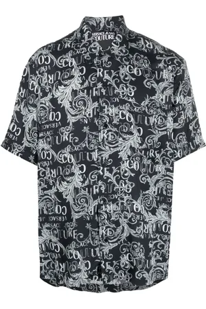 VERSACE Baroque-print short-sleeve shirt