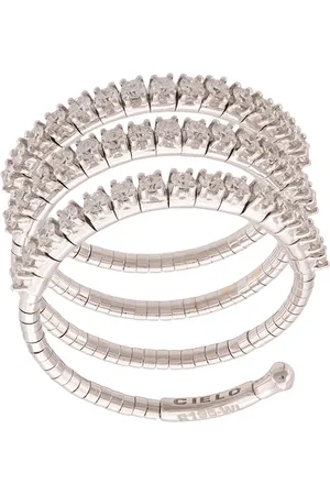 Mattia Cielo 18kt white Rugiada three wrap diamond ring