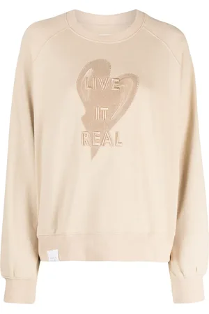Izzue Slogan-embroidered cotton sweatshirt