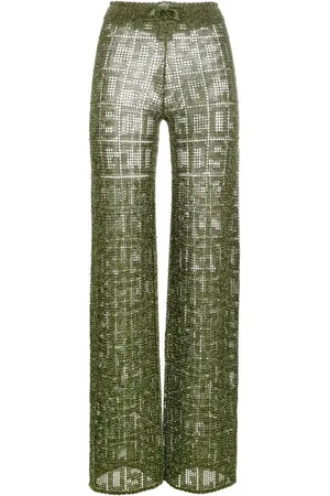 GCDS Logo-print high waist trousers