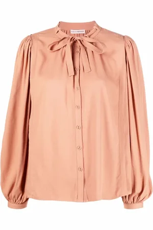 ULLA JOHNSON Gathered-detail long-sleeved blouse