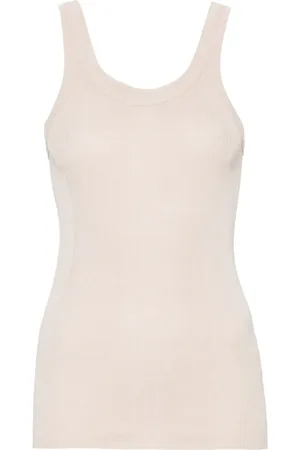 Quira Fine-ribbed silk tank top