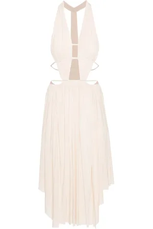 Serafini Cut-out draped midi dress