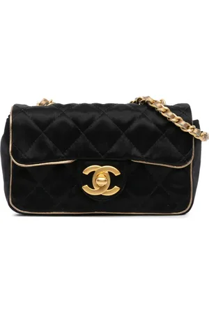 CHANEL 2004-2005 Extra Mini Quilted Satin Flap crossbody bag