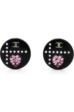 CHANEL 2004 CC crystal-embellished clip-on earrings