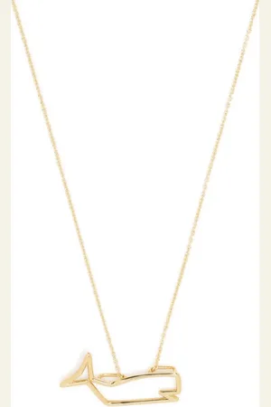Aliita 9kt yellow Tiburón pendant necklace