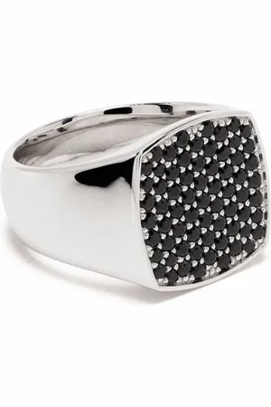 TOM WOOD Cushion spinel-embellished signet ring