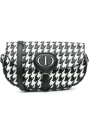Dior 2022 Embossed Calfskin Houndstooth Bobby East West crossbody bag