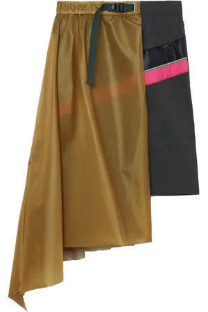 Kolor Asymmetric panelled mini skirt