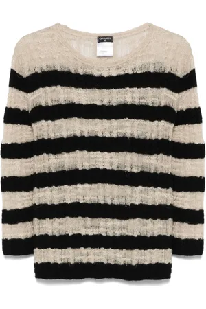 CHANEL 2010s striped sweater