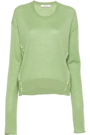Dorothee Schumacher Frayed-detailing ribbed jumper