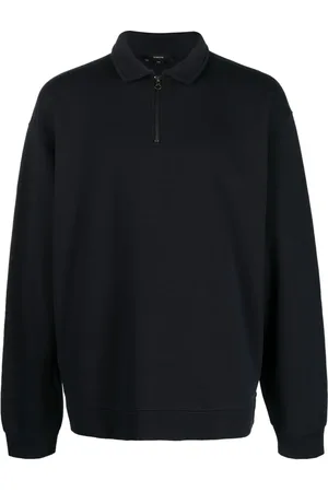 Vince Zip-detail cotton sweatshirt