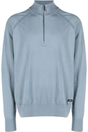 Calvin Klein Lyocell-blend quarter-zip jumper