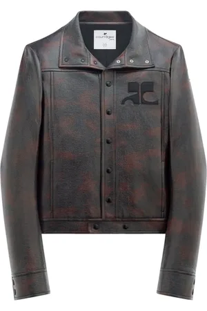Courrèges Iconic Vinyl logo-patch jacket