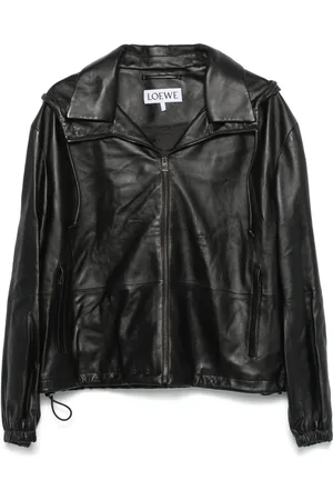 Loewe Hooded leather jacket