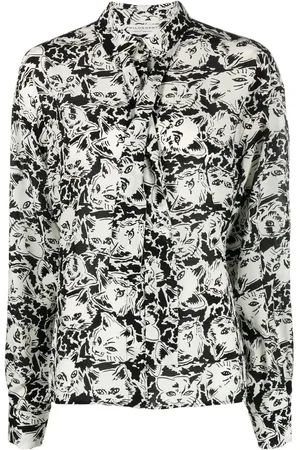 Serafini Cat Mania silk shirt