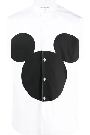 Comme des Garçons Graphic-print short-sleeve cotton shirt