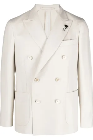 LARDINI Peak-lapel double-breasted blazer