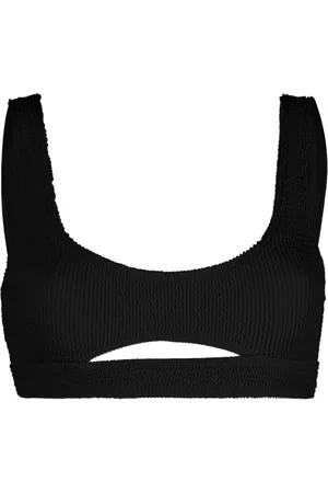 Bond Eye Cut-out crinkled bikini top