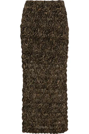 Nanushka Ruffled zebra-print skirt
