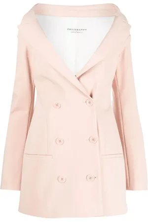 Serafini Off-shoulder double-breasted blazer