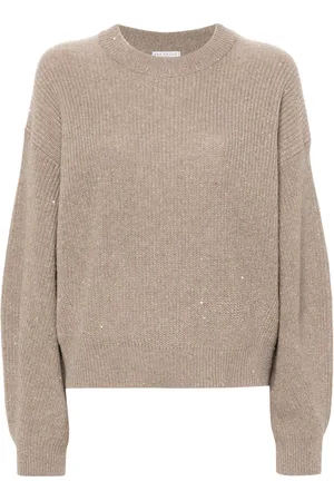 Brunello Cucinelli Sequin ribbed-knit jumper