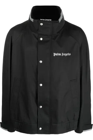 Palm Angels Logo-print button-fastening jacket