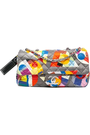 CHANEL 2014-2015 Small Printed Nylon Coco Color Flap shoulder bag