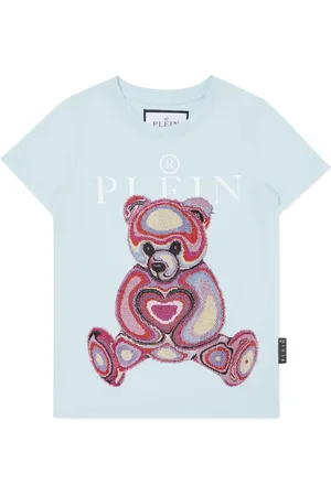 Philipp Plein Crystal-embellished teddy bear T-shirt