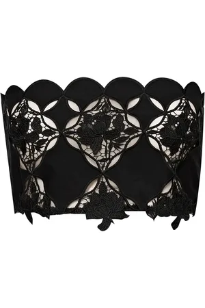 Oscar de la Renta Gardenia guipure eyelet bandeau