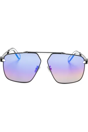 Philipp Plein Engraved-logo pilot-frame sunglasses
