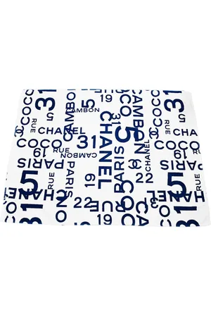 CHANEL 1990-2000s logo-jacquard beach towel