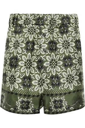 Etro Floral-print silk shorts