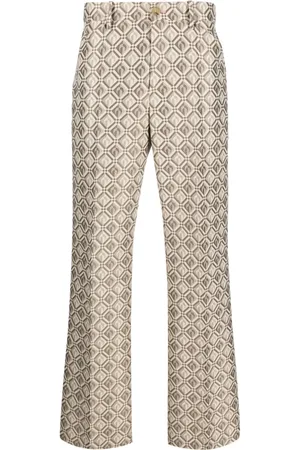 Marine Serre Moon Diamant straight-leg trousers