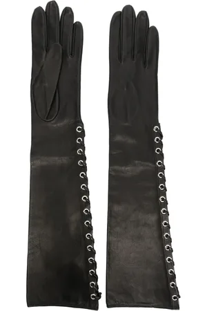 Manokhi Lace-up leather gloves