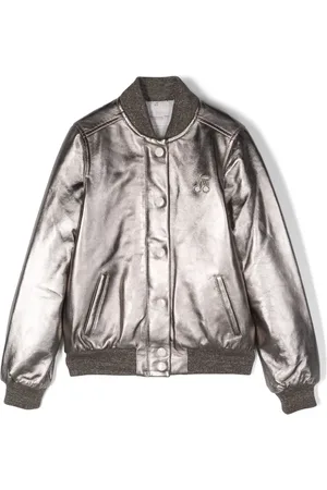 BONPOINT Metallic-effect leather jacket